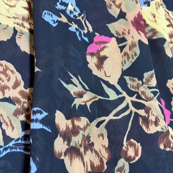 Sag Harbor Pull On Floral Print A-Line Maxi Skirt Size L Boho Festival Colorful - Picture 9 of 10